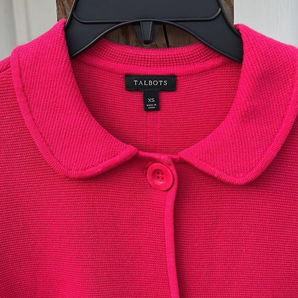 Talbots Hot pink/Melon Colored Button up Jacket with front pockets (LIKE NEW!) - Picture 5 of 11